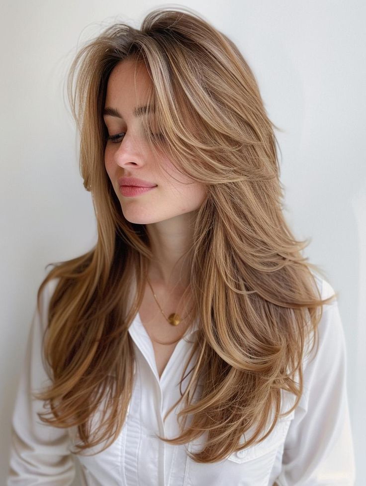 Balayage summer hairstyle with soft blonde highlights at IRIS Hair Salon in Ho Chi Minh City